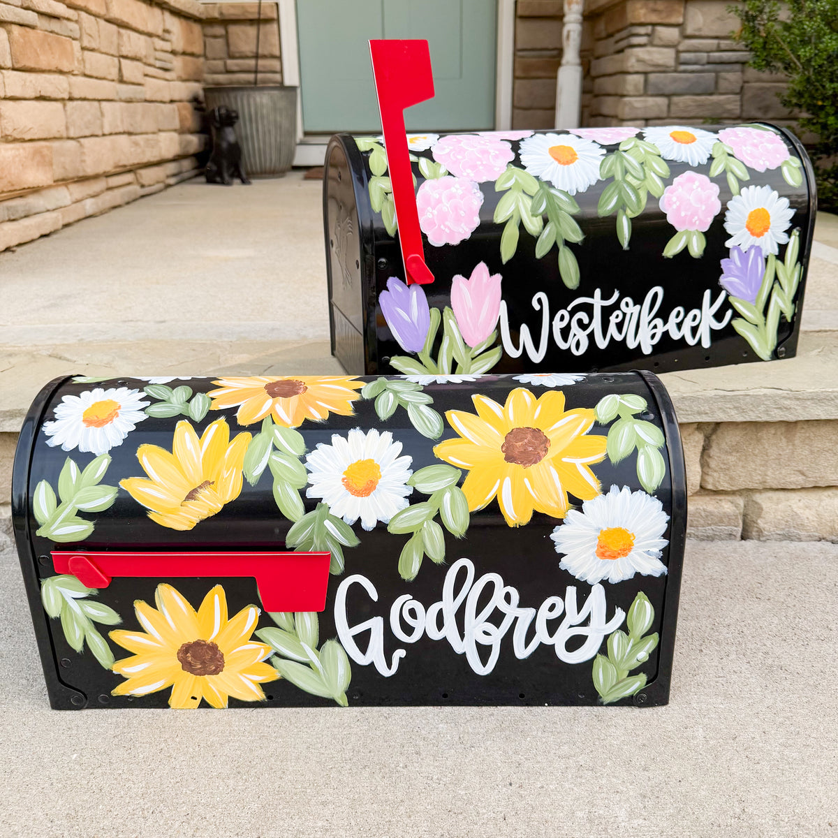 Custom Hand Painted Mailbox – The Redheaded Camel