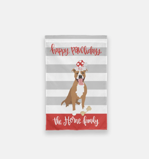 Santa Paws Stop Here Personalized Pet Garden Flag The Redheaded Camel