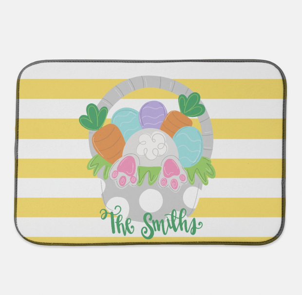 Easter Basket Personalized Dish Mat