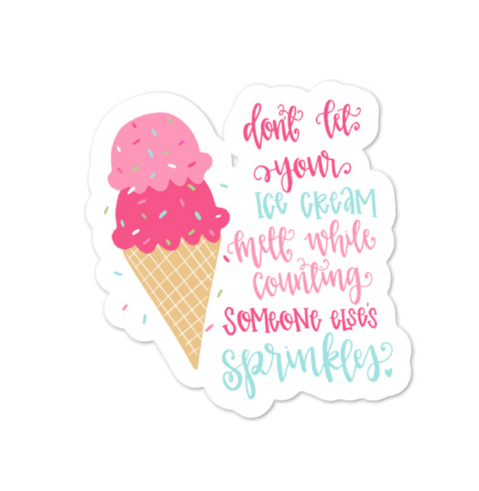 Sprinkles Quote Sticker The Redheaded Camel