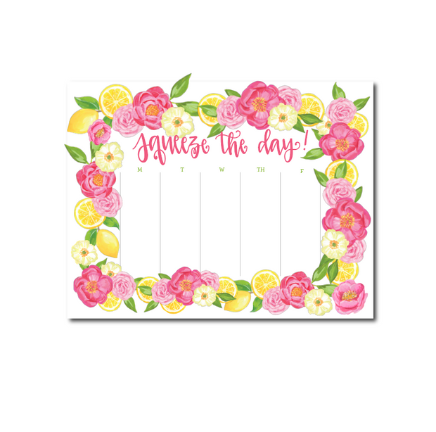 Squeeze the Day Weekly Planner Notepad