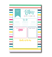 Personalized Kids Daily Planner Notepad