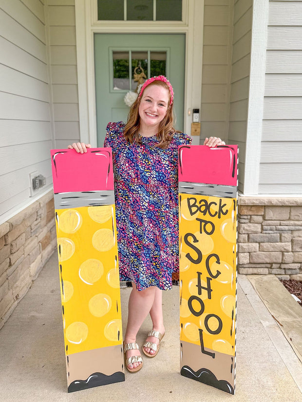 Back to School Personalized Porch Leaner