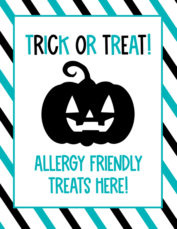 Allergy Friendly Trick or Treat Printable Freebie