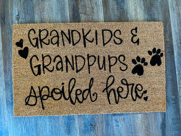 Grandkids & Grandpups Coir Door Mat