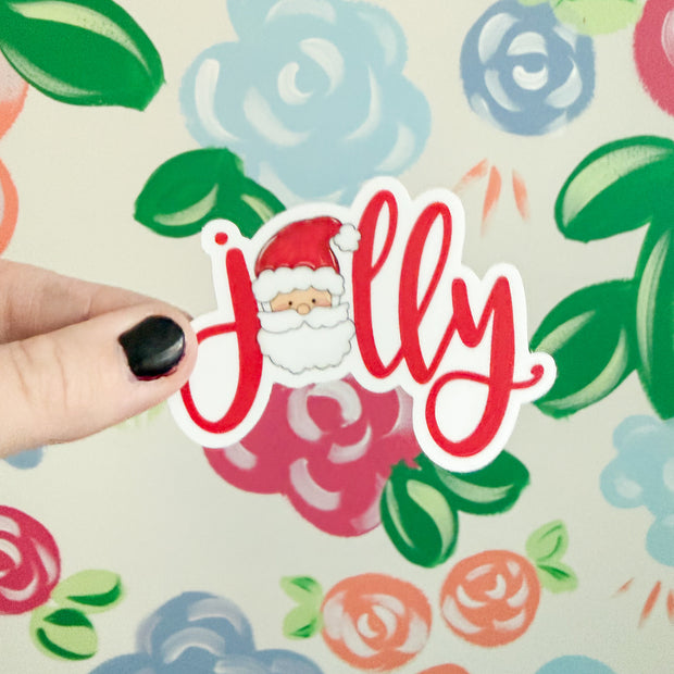 Jolly Santa Christmas Sticker