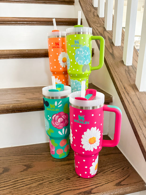 Frosted White Signature Stanley Cup (Choose Your Design) - PREORDER