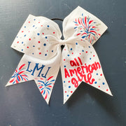 All American Girl Personalized Hair Bow
