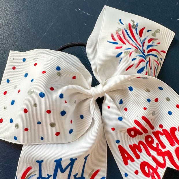 All American Girl Personalized Hair Bow