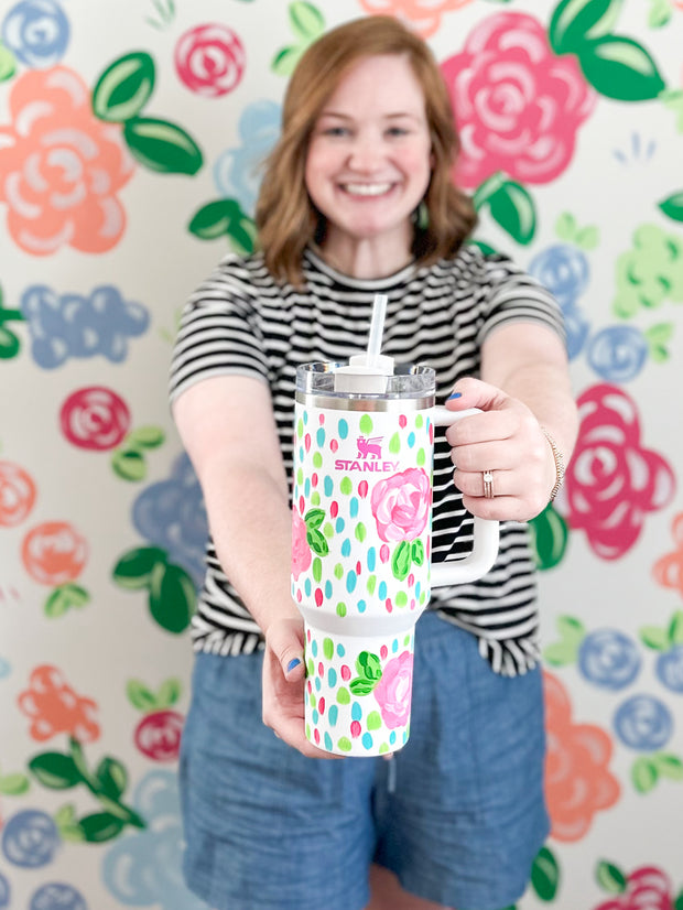 Frosted White Signature Stanley Cup (Choose Your Design) - PREORDER