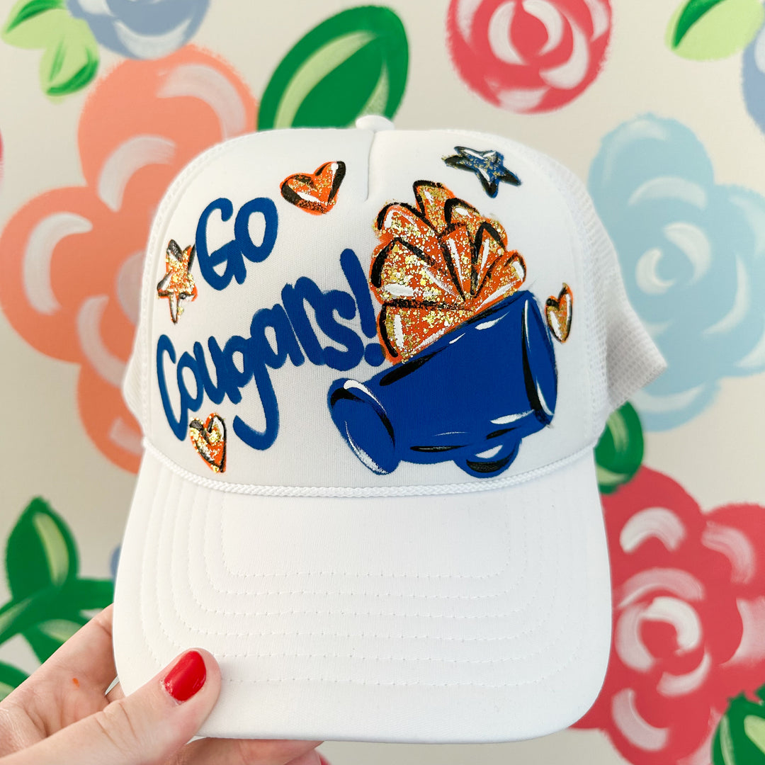 Team Spirit Hand Painted Trucker Hat – The Redheaded Camel display picture 1