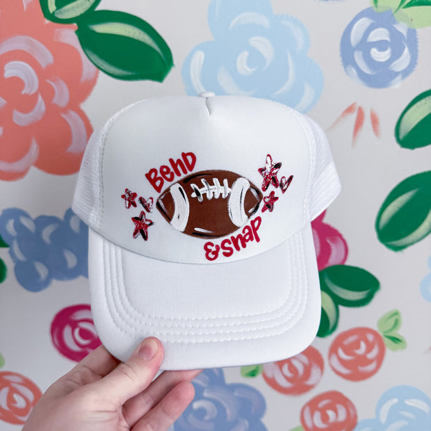 Bend and Snap Hand Painted Trucker Hat
