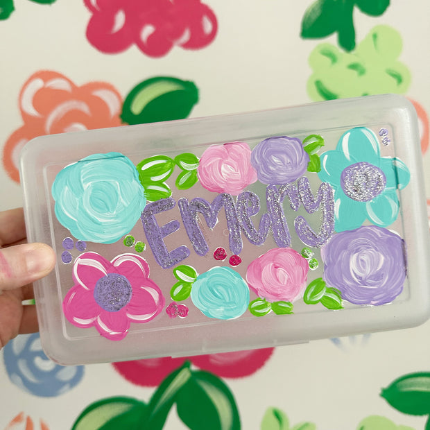 Custom Painted Personalized Pencil Box