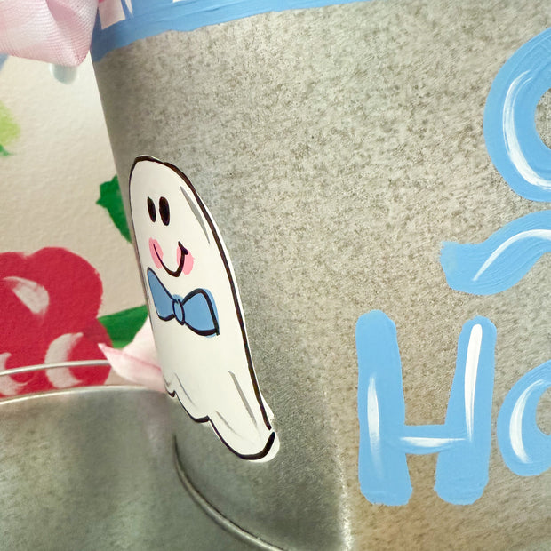 Personalized Bowtie Ghost Halloween Bucket