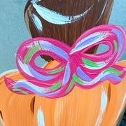 Personalized Girly Pumpkin Halloween Bucket