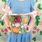 Personalized Fall Floral Halloween Bucket