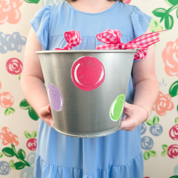 Personalized Girly Pumpkin Halloween Bucket