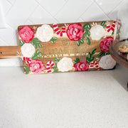 Christmas Floral Personalized Wood Board