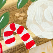 Christmas Floral Personalized Wood Board