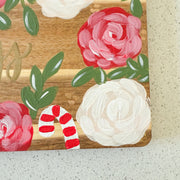 Christmas Floral Personalized Wood Board