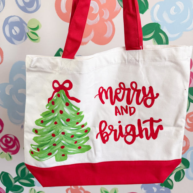 Merry and Bright Canvas Tote Bag