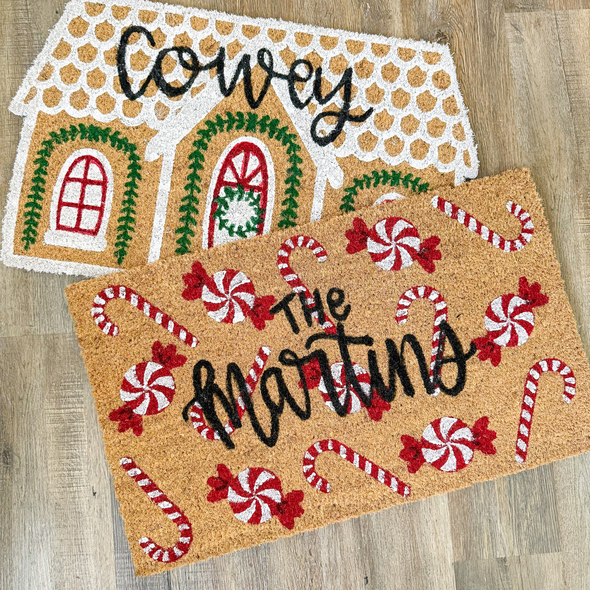Personalized Gingerbread House Coir Door Mat – The Redheaded Camel