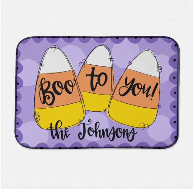 Candy Corn Personalized Drying Mat