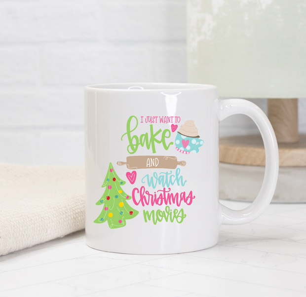 Bake and Watch Christmas Movies Coffee Mug