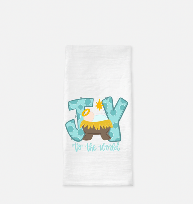 Joy to the World Christmas Tea Towel