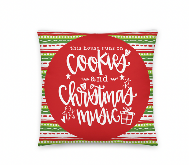 Cookies and Christmas Music Throw Pillow