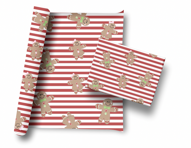 Jolly Gingerbread Gift Wrap Sheets