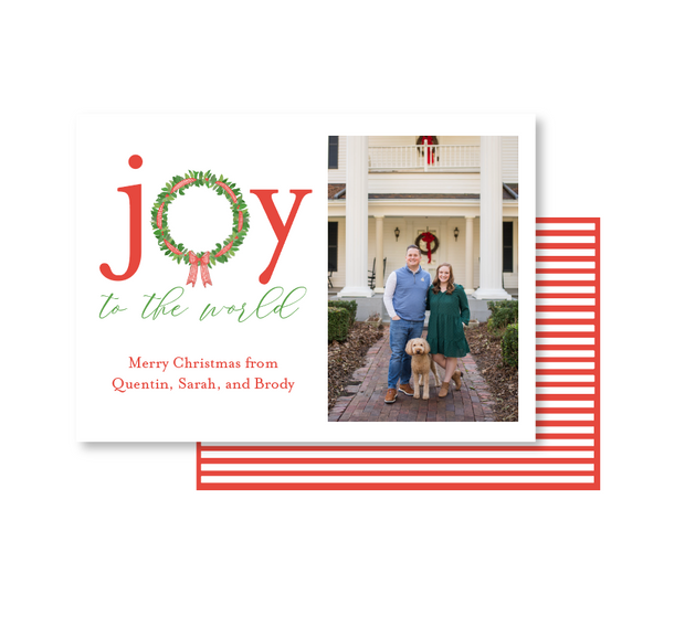 Joy to the World Semi Custom Christmas Card