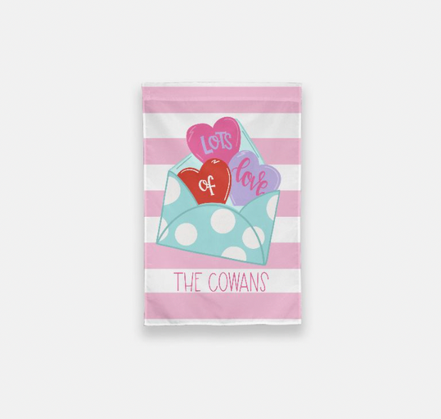Lots of Love Personalized Garden Flag