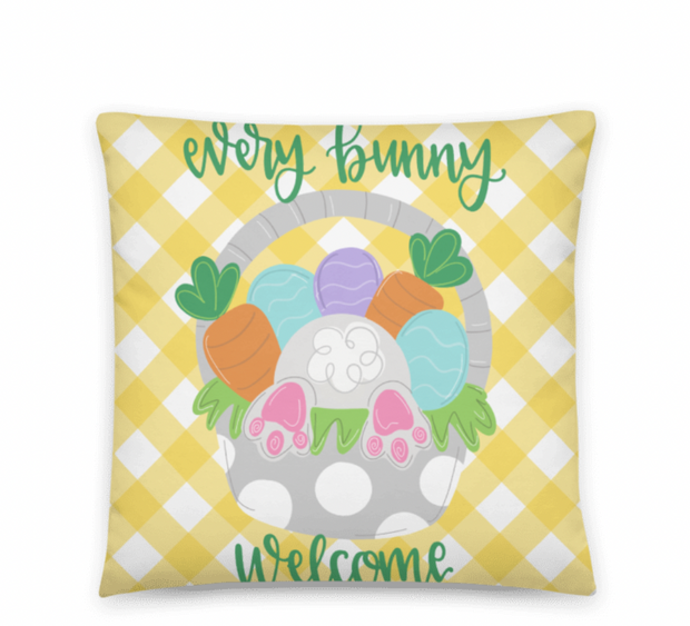 Every Bunny Welcome Throw Pillow