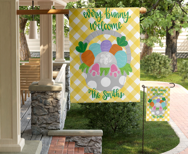 Easter Basket Personalized House Flag [new size]