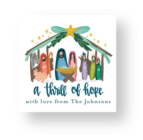 Thrill of Hope Personalized Gift Label