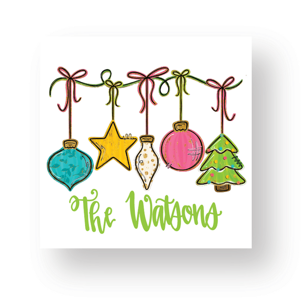 Vintage Ornaments Personalized Gift Labels