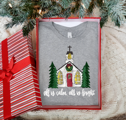 All is Calm Christmas Chapel Tee