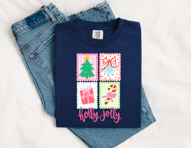 Holly Jolly Stamps Tee - BTBF Exclusive