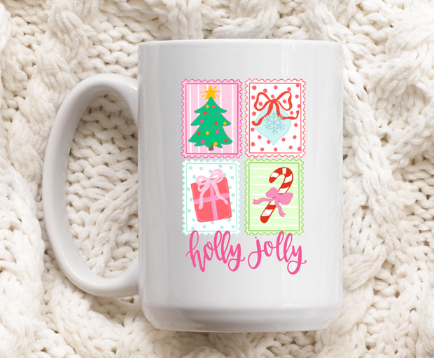 Holly Jolly Stamps Mug - BTBF Exclusive
