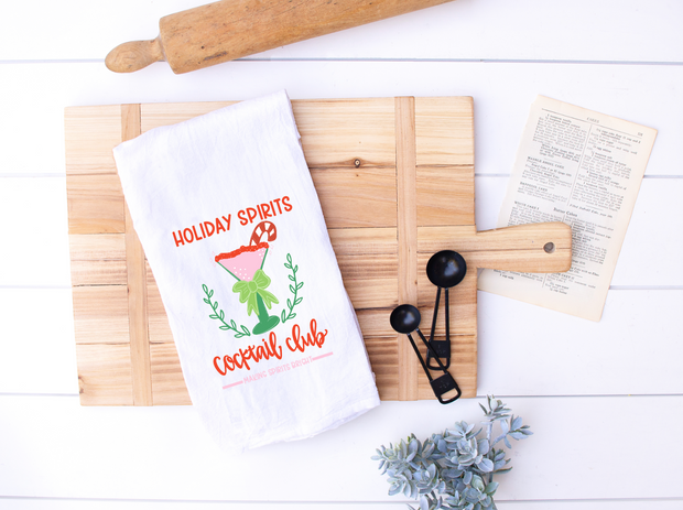 Holiday Cocktail Club Tea Towel - BTBF Exclusive
