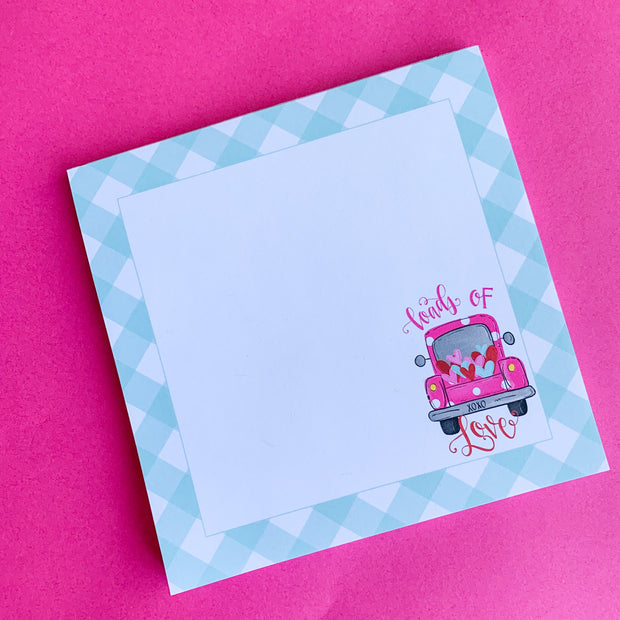 Loads of Love Gingham Notepad