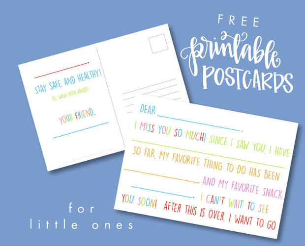 Printable Postcards for Kids