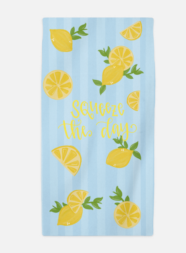 Personalized Lemon Beach Towel