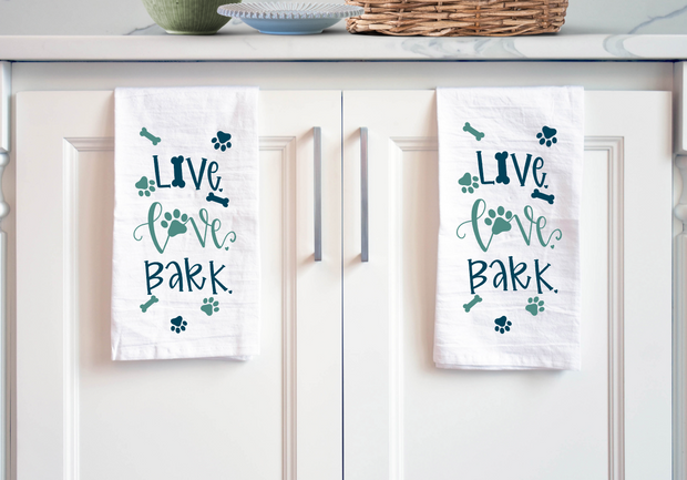 Live Love Bark Tea Towel