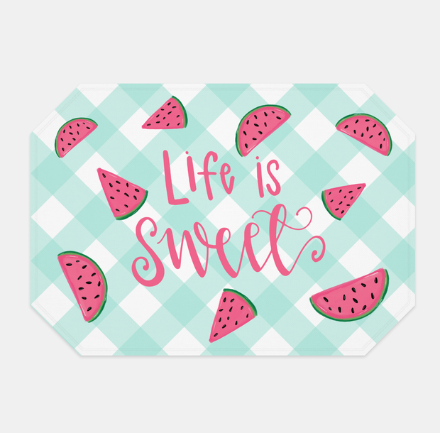 Life is Sweet Watermelon Placemats