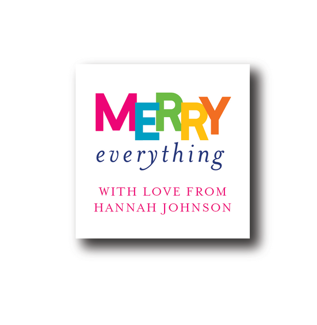 Merry Everything Personalized Gift Label