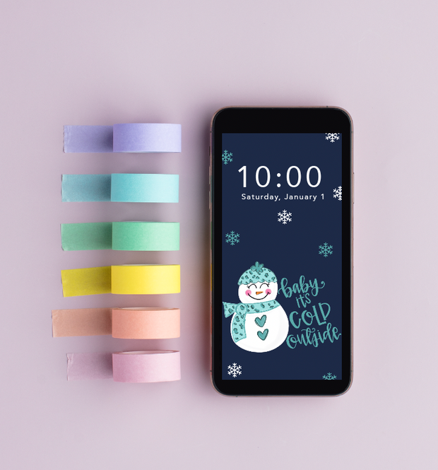 Snow Girl Phone Background Freebie