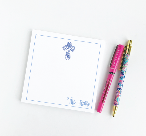 Chinoiserie Cross Personalized Notepad