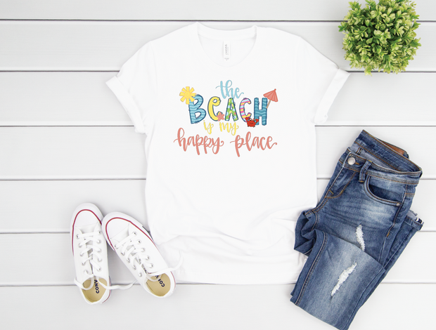 Beach is My Happy Place Adult Tee